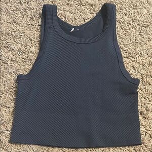 Nikibiki Blue Fitted Crop Tank Top